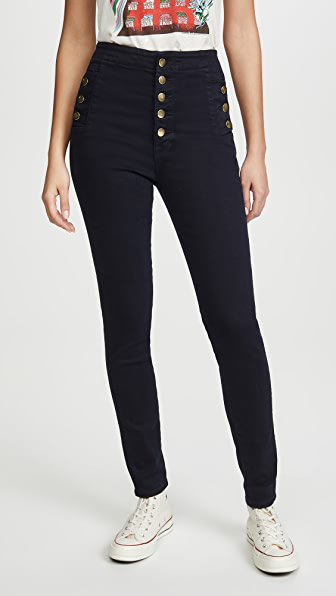 J Brand Natasha Sky-high Cropped Skinny Jeans In Bellatrix Destruct | ModeSens