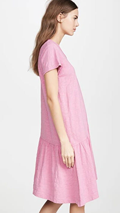 Shop Wilt Drop Torso Slant Hem Dress In Azalea