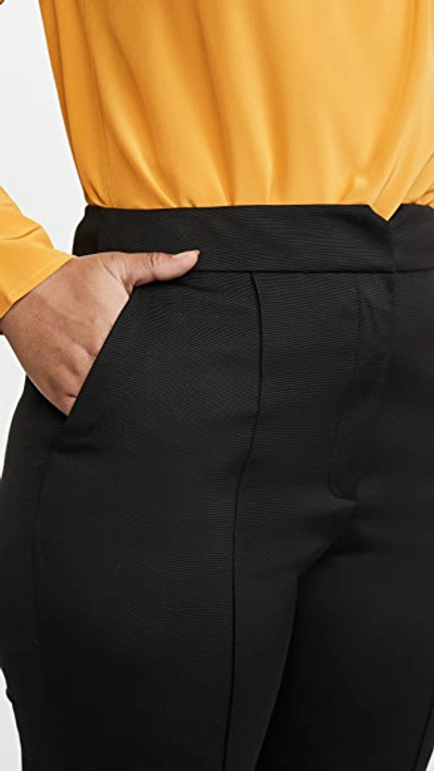 Shop Rebecca Taylor Ottoman Notch Pants In Black