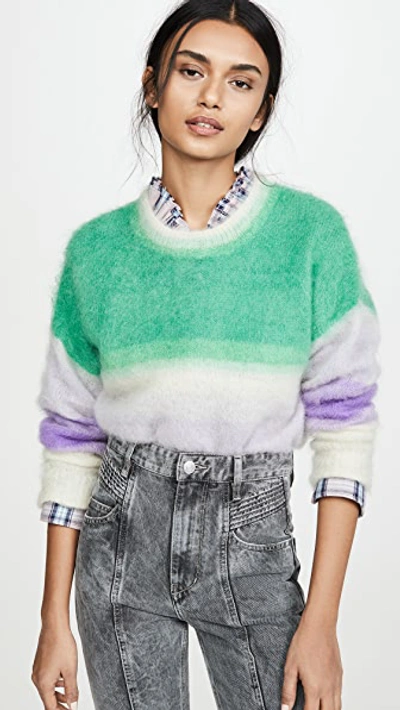 Marant Étoile Drussell Mohair-blend Sweater In Green ModeSens