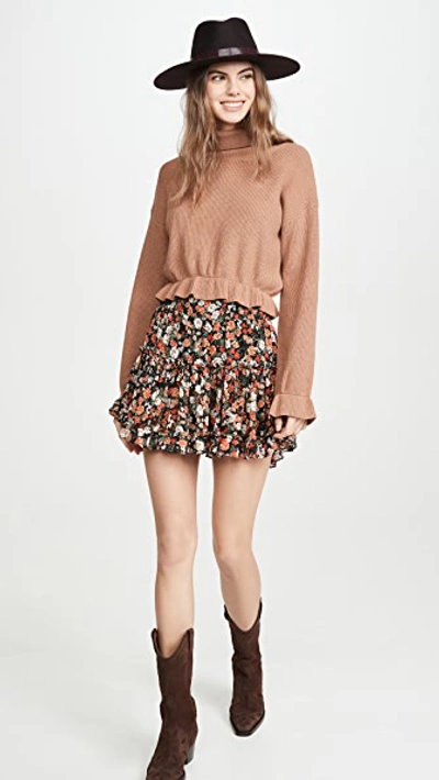 Shop Misa Marion Skirt In Safari Floral