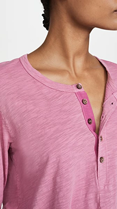 Shop Wilt Shrunken Henley In Azalea