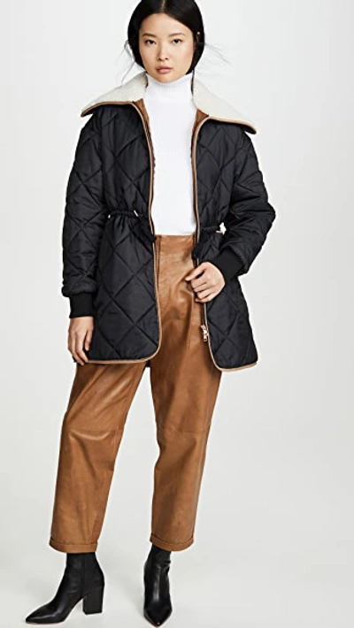 Shop See By Chloé Quilted Parka In Black