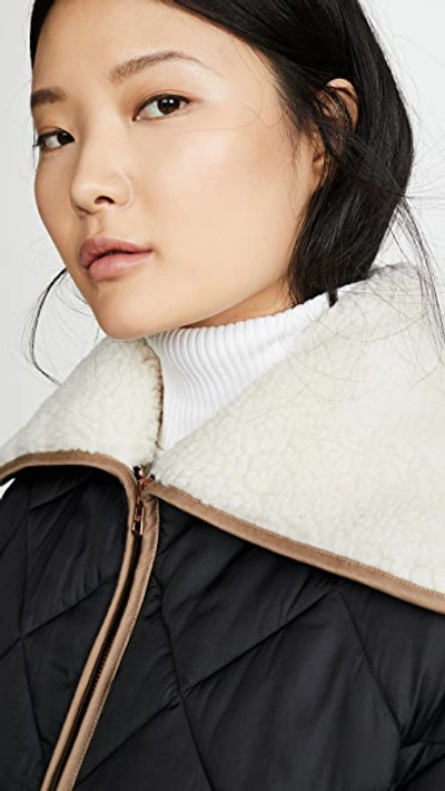 Shop See By Chloé Quilted Parka In Black