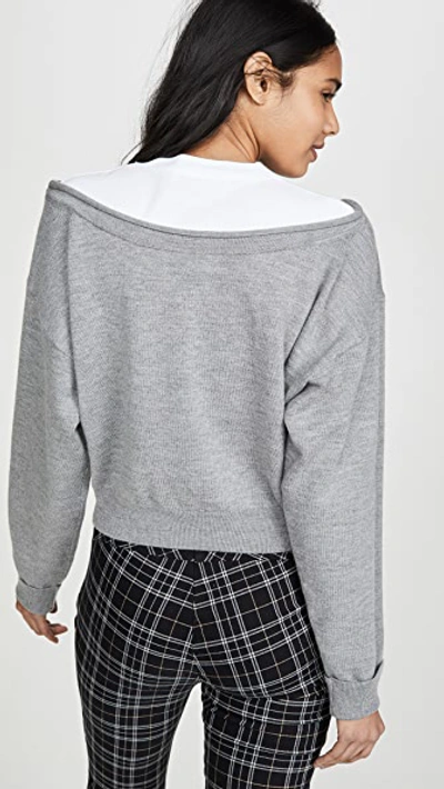 Peelaway Bi-Layer Cropped Pullover