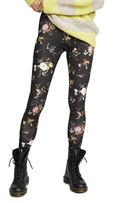 Shop R13 Floral Leggings In Black Floral