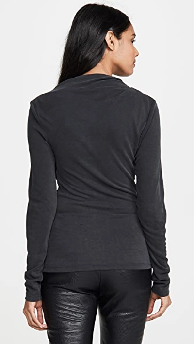 Shop Acler Bailey Top In Charcoal