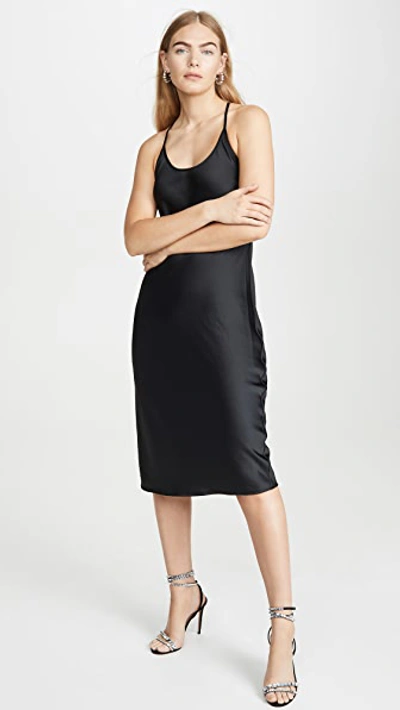 Shop Alexander Wang T Wash & Go Racerback Dress In Black