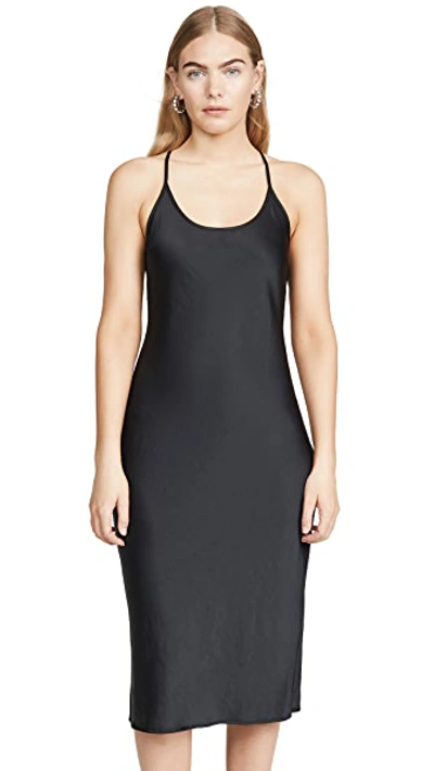 Shop Alexander Wang T Wash & Go Racerback Dress In Black