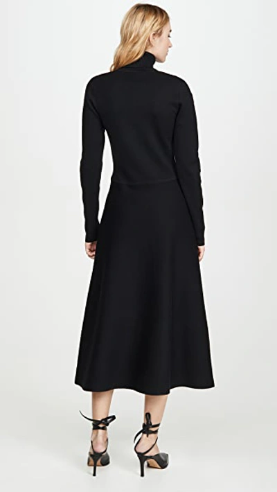 Shop Jason Wu Merino Knit Cutout Dress In Black