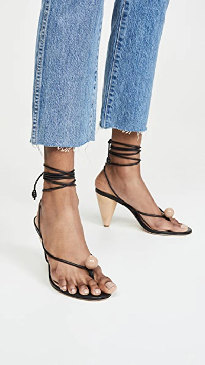 Shop Ulla Johnson Darby Heel Sandals In Noir