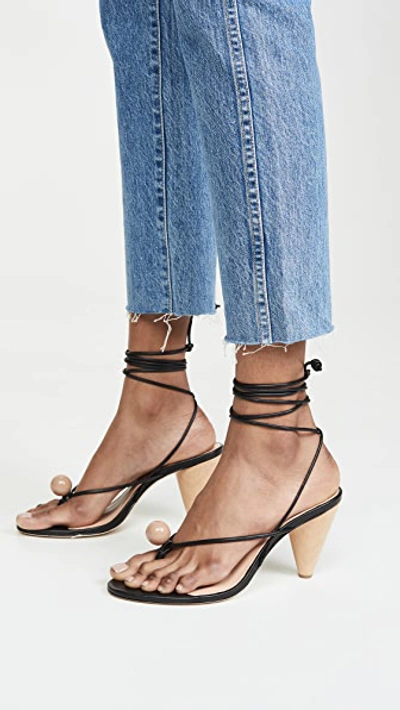 Shop Ulla Johnson Darby Heel Sandals In Noir