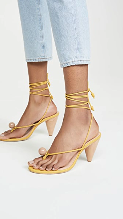 Shop Ulla Johnson Darby Heel Sandals In Moss