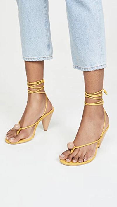 Shop Ulla Johnson Darby Heel Sandals In Moss