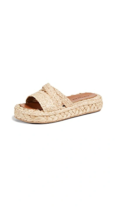 Shop Robert Clergerie Idalie Raffia Sandals In Natural Raffia