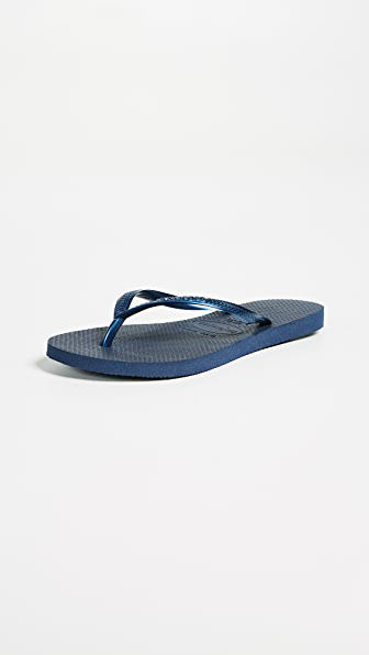 navy blue havaianas slim