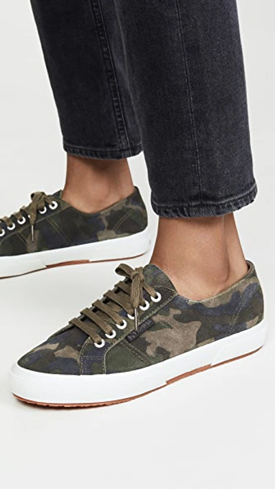 Shop Superga 2750 Sue Camouflage Sneakers