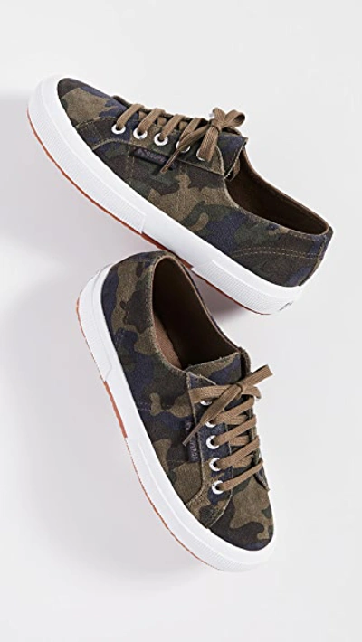 Shop Superga 2750 Sue Camouflage Sneakers