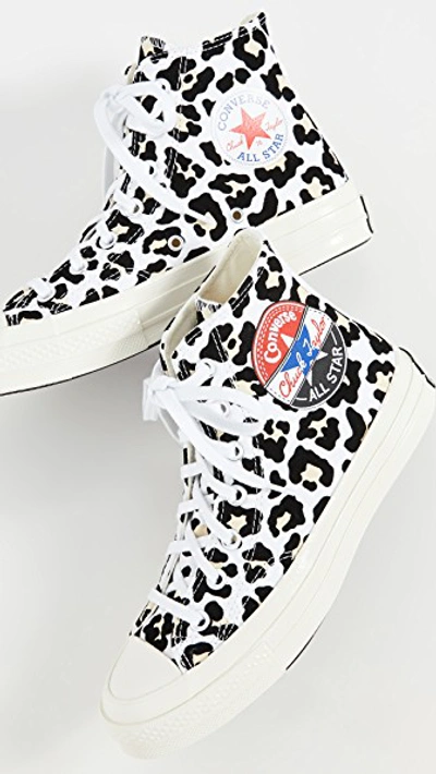 Nogen som helst Aske angivet Converse Logo Play Chuck 70 Leopard-print Canvas High-top Sneakers In Grey  | ModeSens