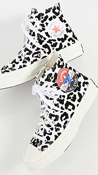 Converse Logo Play Chuck 70 Leopard-print Canvas High-top Sneakers In Grey  | ModeSens