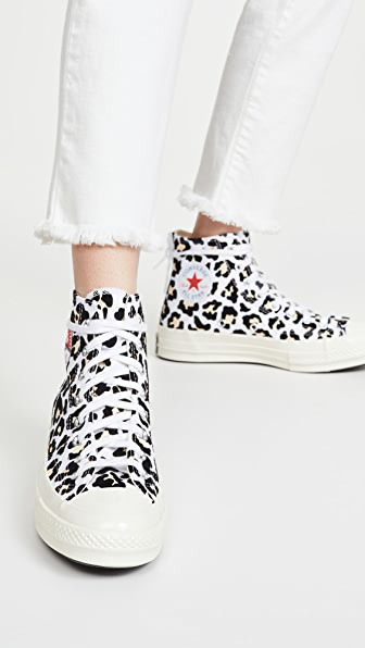 converse flocked leopard