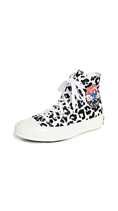 Shop Converse Chuck 70 Logo Play High Top Sneakers In White/black/desert Ore