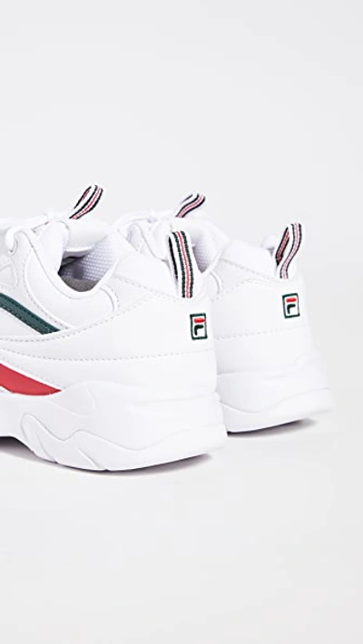 Shop Fila Ray Sneakers In White/syca/fred