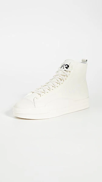 Shop Y-3 Yuben Mid Sneakers In Offwhite/offwhite/offwhite