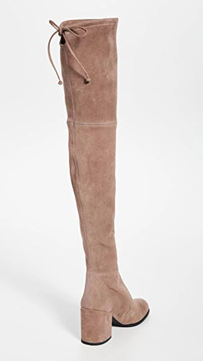 Shop Stuart Weitzman Tieland Over The Knee Boots In Taupe