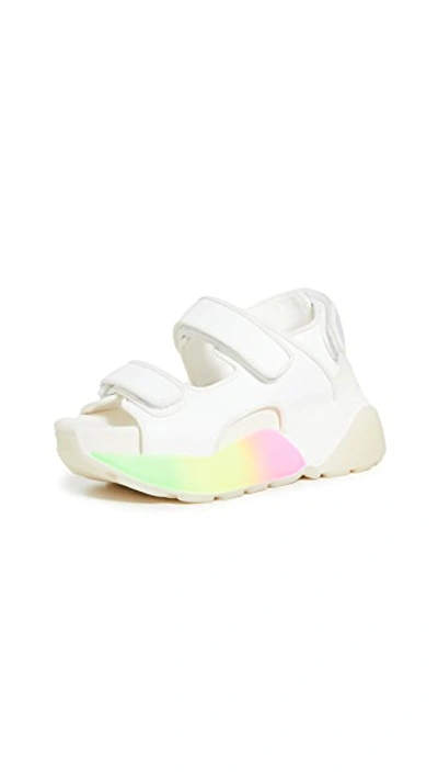 Shop Stella Mccartney Chunky Sandals In White/wht-blak