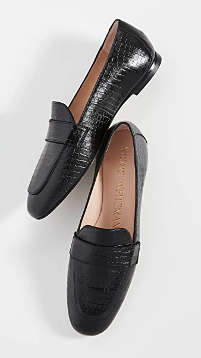 Shop Stuart Weitzman Payson Loafers In Black