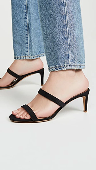 Shop Mansur Gavriel Fino Slides In Black