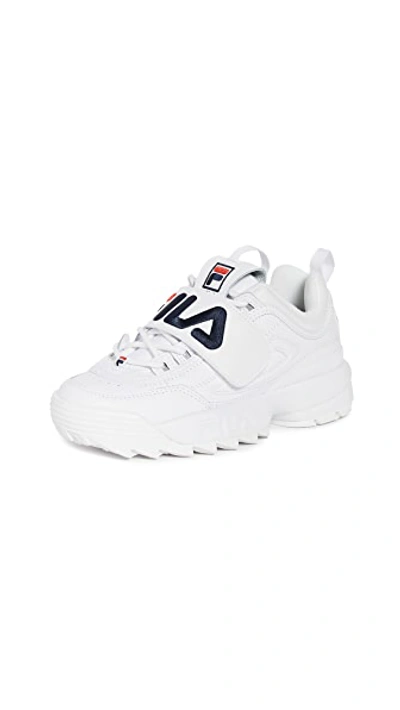 Shop Fila Disruptor Ii Applique Sneakers In White/ Navy/ Red