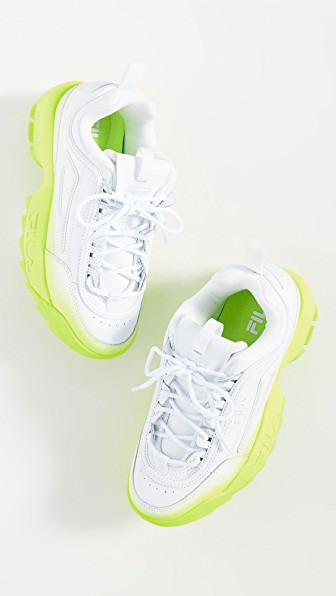 yellow low top filas