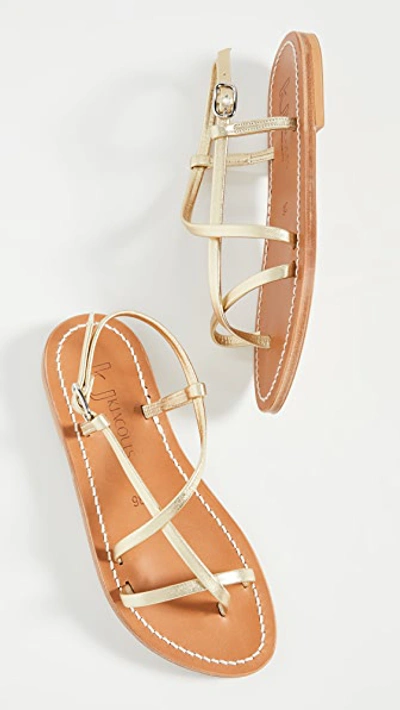 Shop Kjacques Muse Sandals In Lame Platine