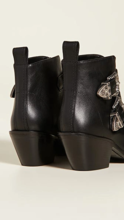 Shop R13 Three Buckle Ankle Boots In Black