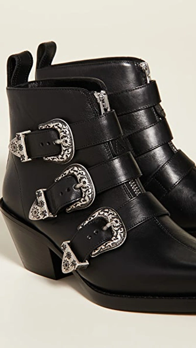 Shop R13 Three Buckle Ankle Boots In Black