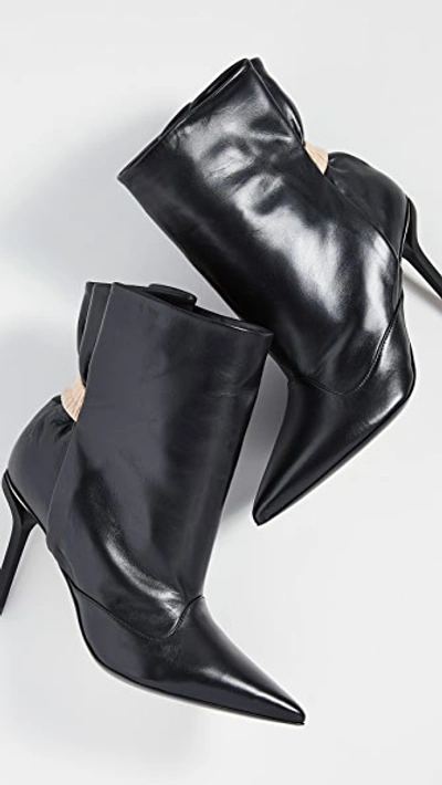 Shop N°21 Pointed Toe Short Boots In Black