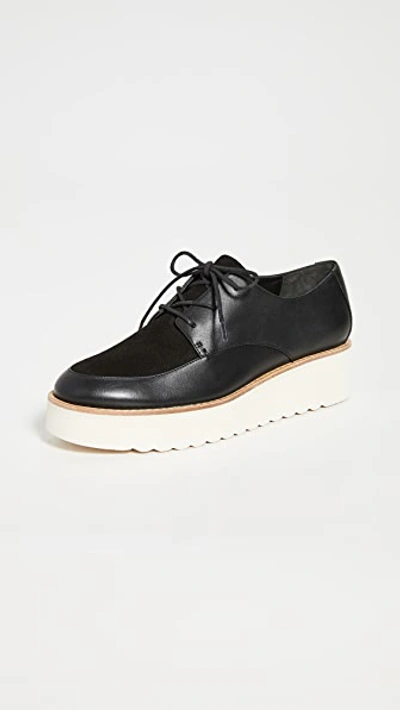 Shop Vince Zina Lace Up Shoes In Black