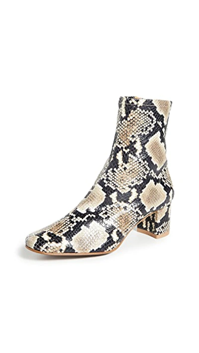 Shop By Far Sofia Booties In Snake