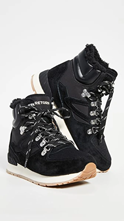 Shop Tretorn Lily 3 Hiker Sneakers In Black