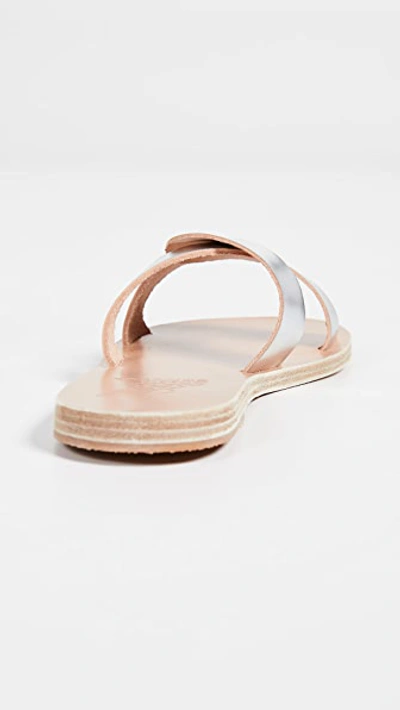 Shop Ancient Greek Sandals Desmos Slides In Silver