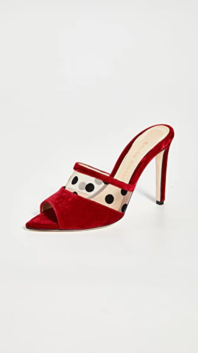 Shop Chloe Gosselin Liz Mules In Dark Red/tan