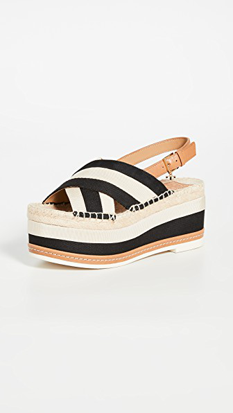 cream platform sandals