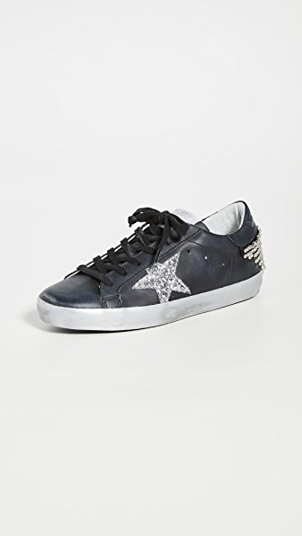 golden goose black superstar sneakers