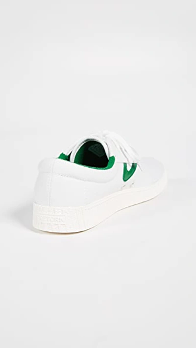 Tretorn Nylite Plus Canvas Sneakers In Vintage White/green