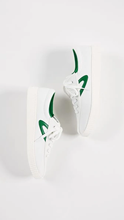 Tretorn Nylite Plus Canvas Sneakers In Vintage White/green