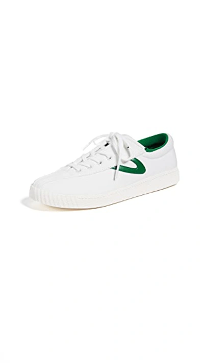 Tretorn Nylite Plus Canvas Sneakers In Vintage White/green
