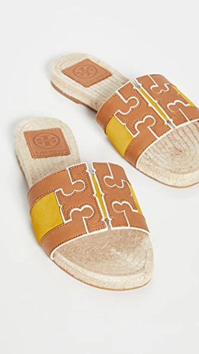 Tory Burch Ines Espadrilles Slides In Tan / Goldfinch | ModeSens