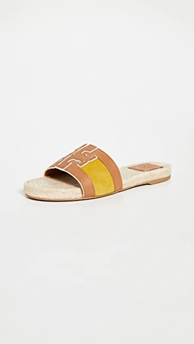 Tory Burch Ines Espadrilles Slides In Tan / Goldfinch | ModeSens